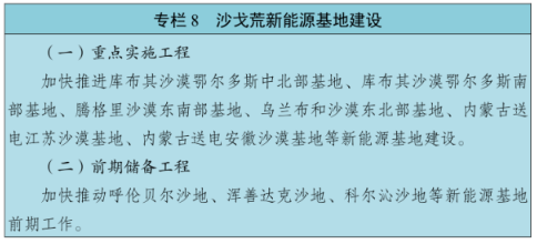 内蒙古：加快沙格皇建设“十五五”末新能源装机容量达到3.25亿千瓦